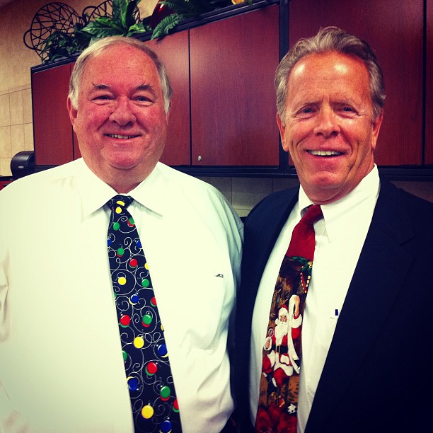 Mayor Dennis Phillips and Andy Brooks