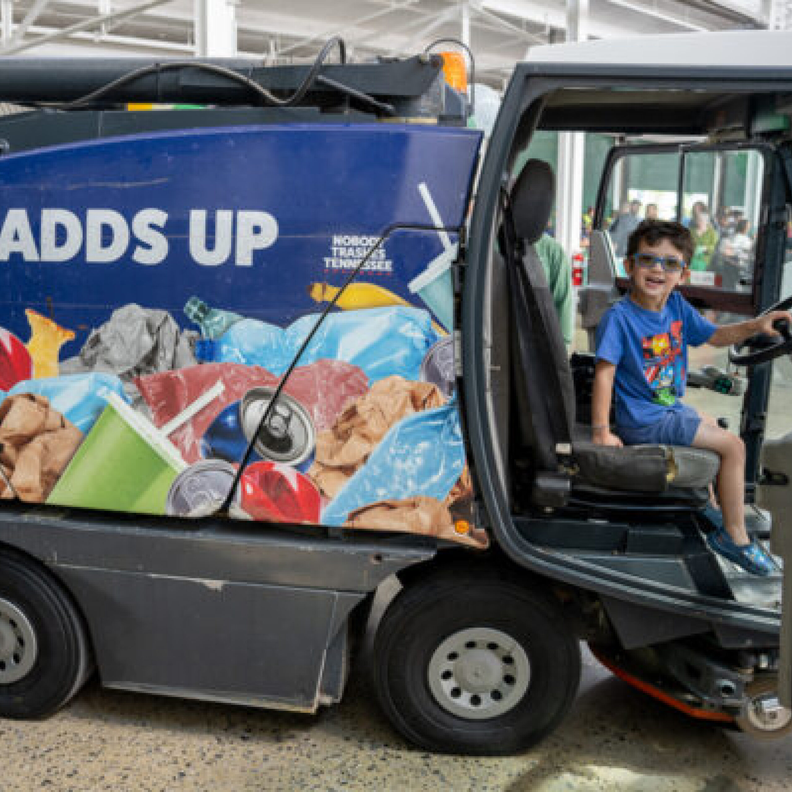 Celebrating with Public Works – the kids, the trucks and the grandparents of Kingsport